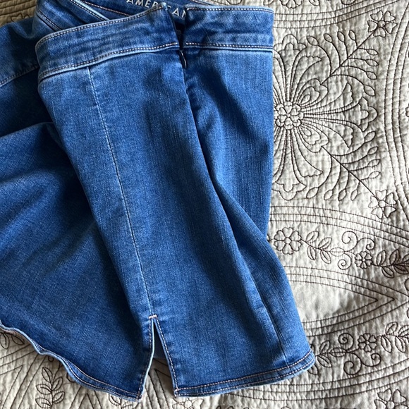 AE Next Level High Waisted Denim Skort - Picture 6 of 8